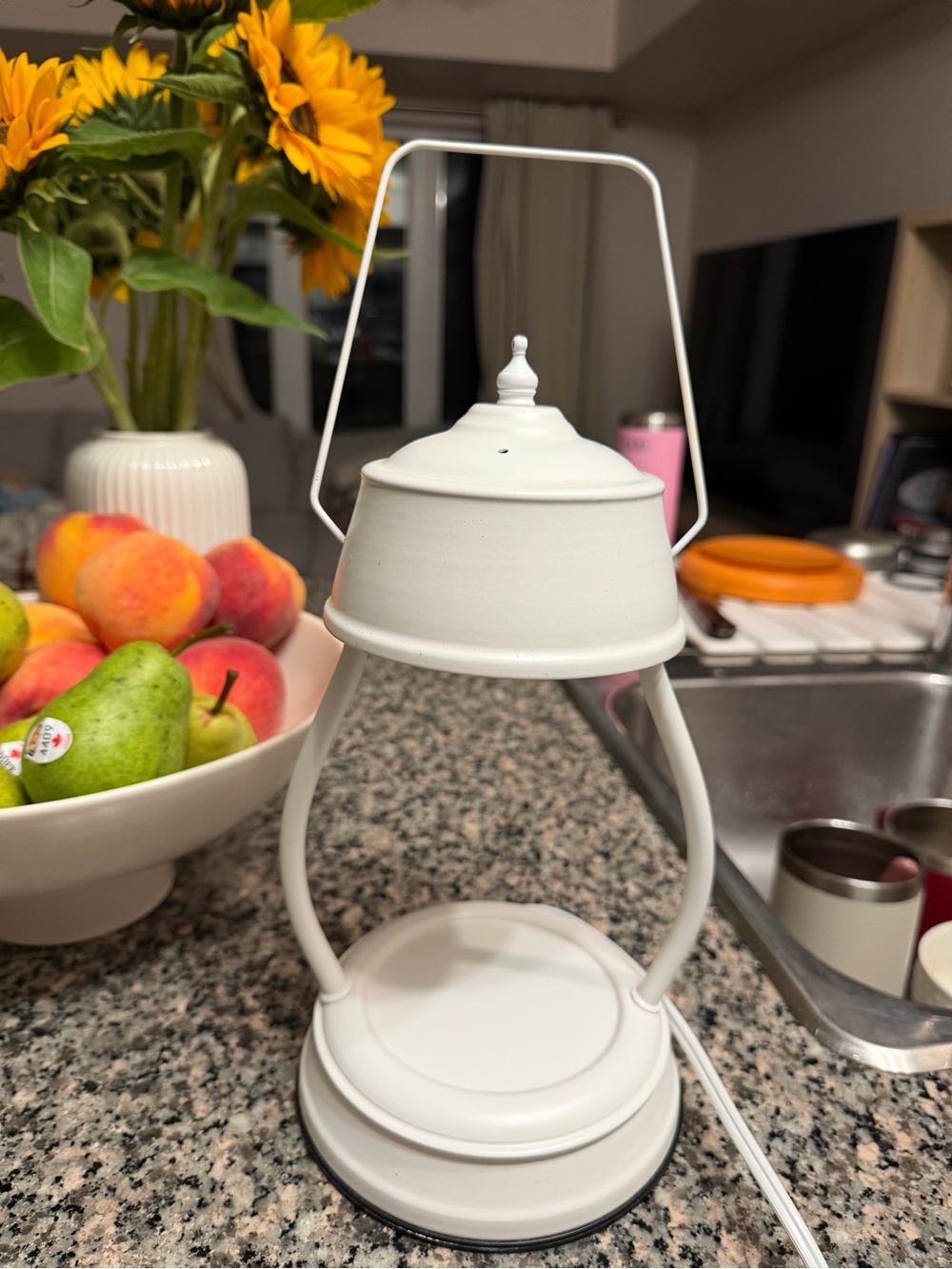White Electric Wax Warmer Lamp - Home Kitchen Fragrance Warmer